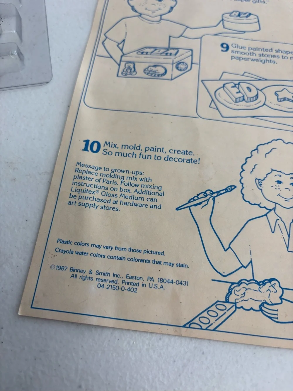 Crayola Crayon Cast Of Characters Molding Trays Magic Book Mold Vintage 1987